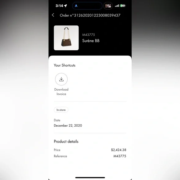 LOUIS VUITTON Monogram Canvas and Leather BB Surene Bag - Picture 7 of 7